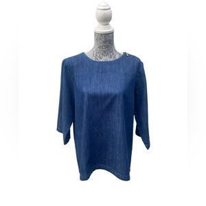 Martha Stewart Blue Tunic Top